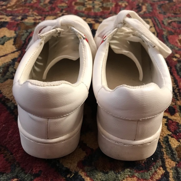 Forever 21 White Sneakers with Red Stripe - Picture 5 of 6